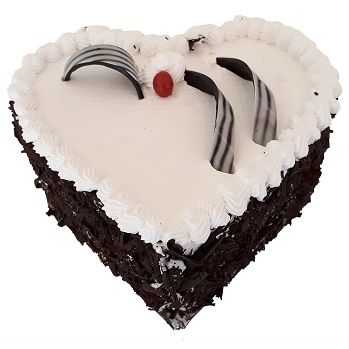 Black Forest Heart Shape Cake 1 kg
